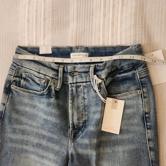 Good American Good Legs Straight Jeans in blue size 6 new with tag - Picture 15 of 17